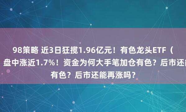 98策略 近3日狂揽1.96亿元！有色龙头ETF（159876）盘中涨近1.7%！资金为何大手笔加仓有色？后市还能再涨吗？