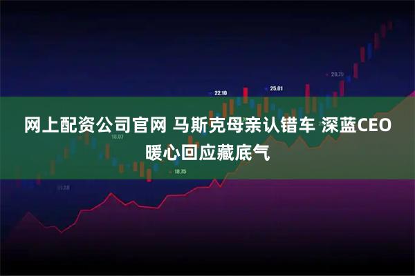 网上配资公司官网 马斯克母亲认错车 深蓝CEO暖心回应藏底气